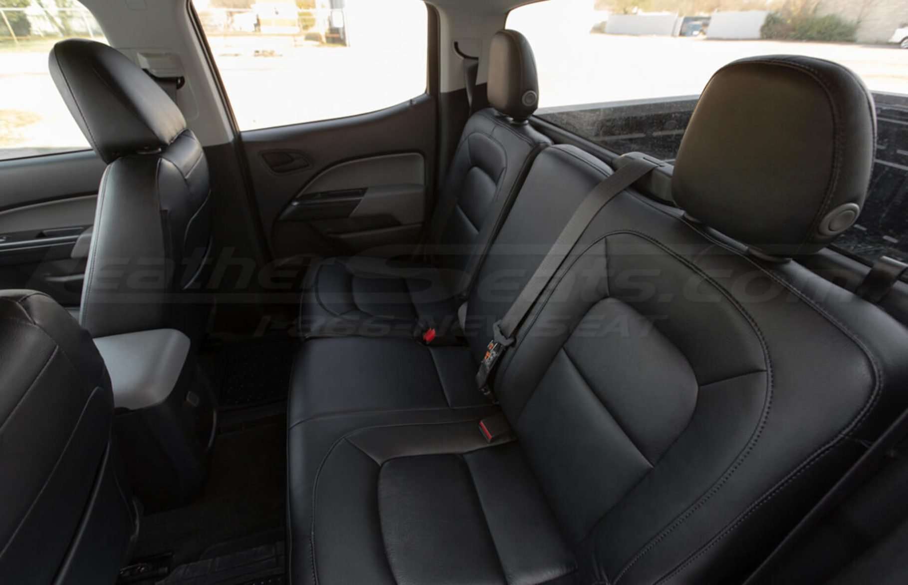 Installed 15-20 Chevrolet Colorado Leather Kit - Black - Overhead rear seats