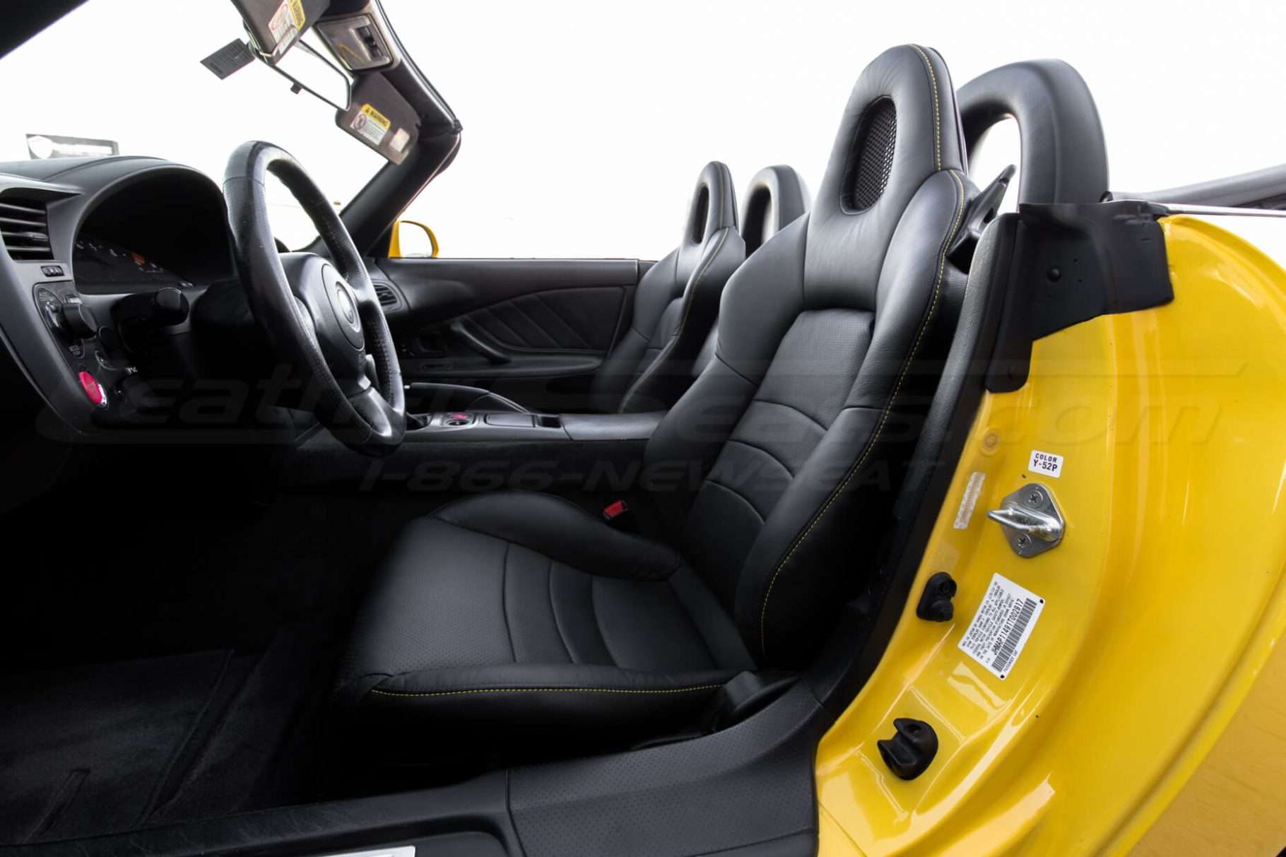 Honda S2000 Leather Upholster - Black - Front driver seat