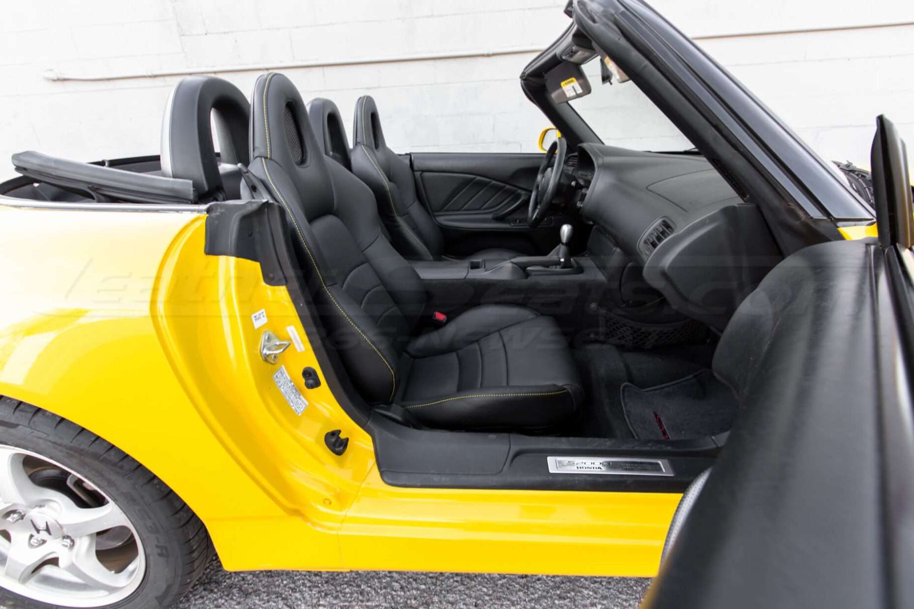 Honda S2000 Leather Upholster - Black - Passenger seat wide angle