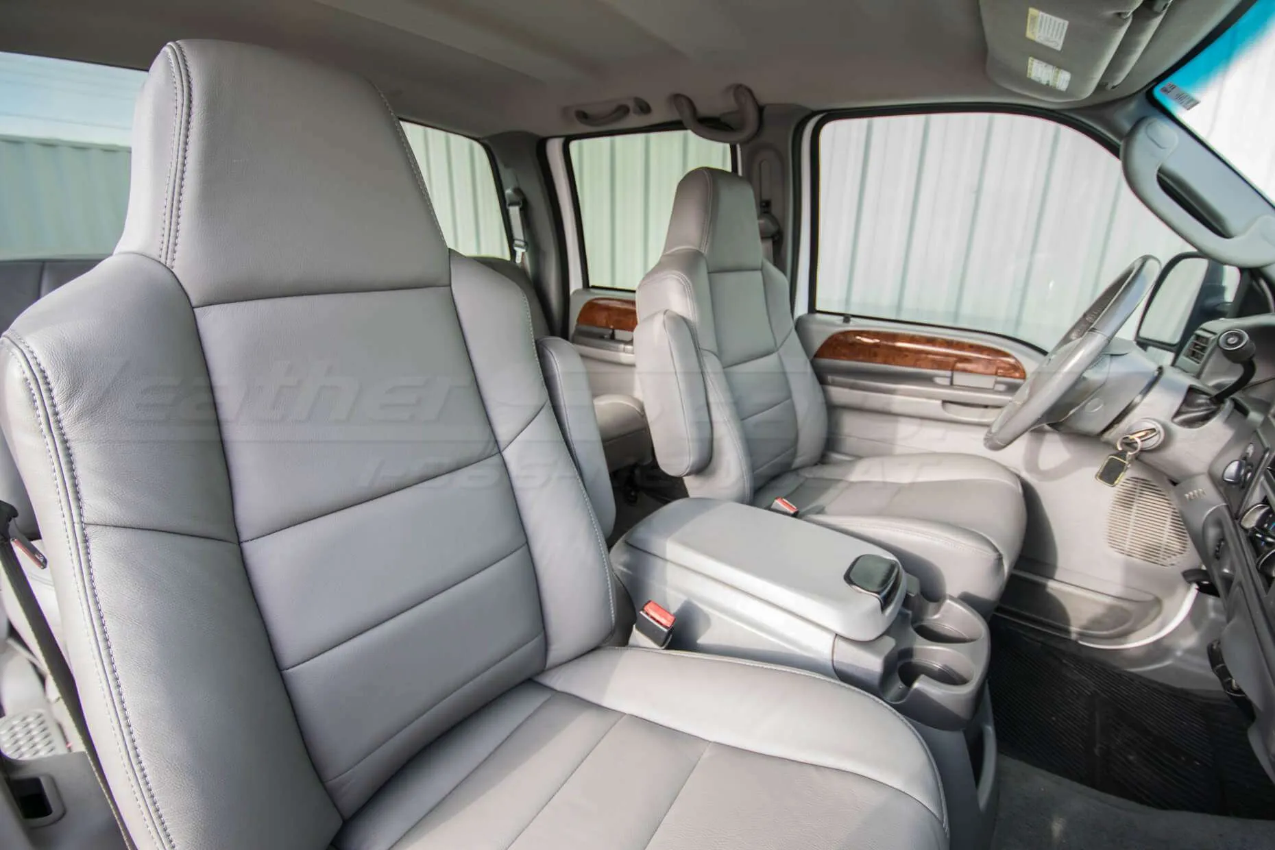 2002-2007 Ford Superduty Install - Light Grey - Front passenger seat