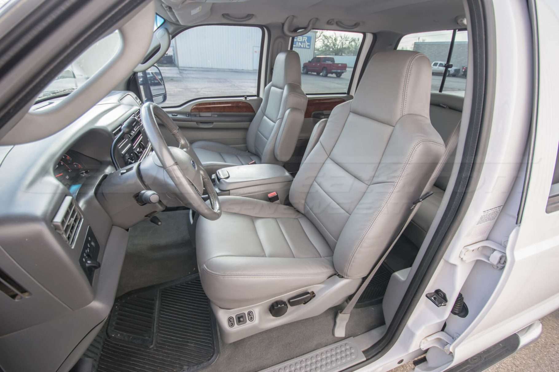 2002-2007 Ford Superduty Install - Light Grey - Front Driver seat