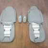 Ford Superduty Upholstery Kit - Light Grey - Back view of front seats and armrest
