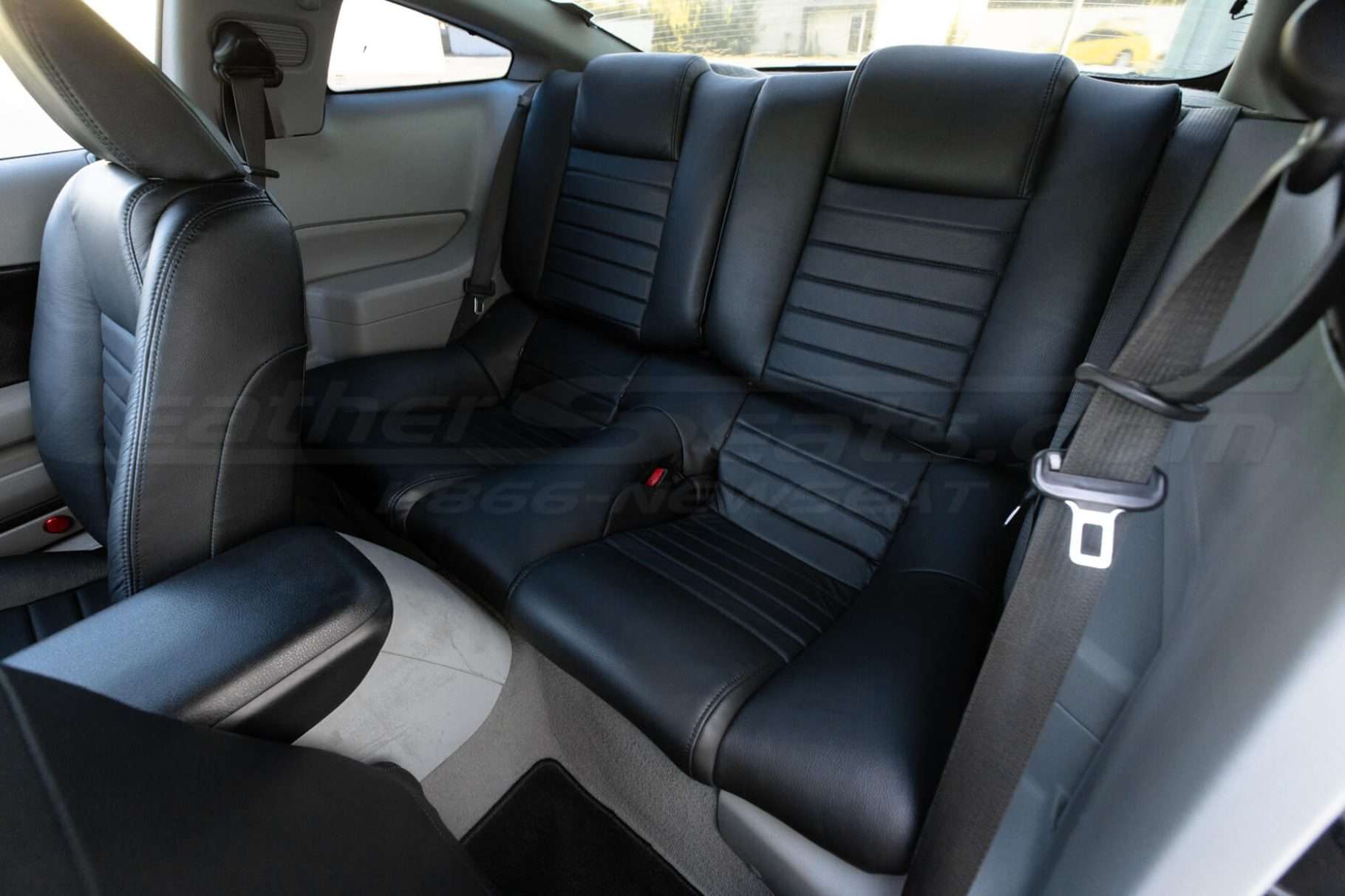 2005-2009 Ford Mustang Leather Seats - Black - Rear seats