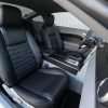 2005-2009 Ford Mustang Leather Seats - Black - Front interior from passenger side