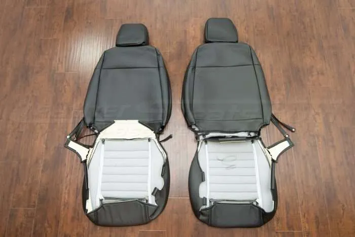 Ford Mustang Leather Upholstery - Black - Back view of front seats