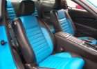 2005-2009 Ford Mustang leather Seats - Black & Grabber Blue - Passenger seats