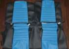 2005-2009 Ford Mustang leather Seats - Black & Grabber Blue - Rear seats