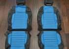 2005-2009 Ford Mustang leather Seats - Black & Grabber Blue - Front seats