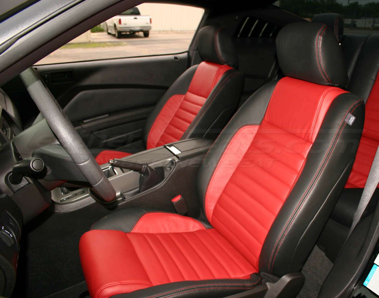 Ford Mustang Black and Red Leather Seats