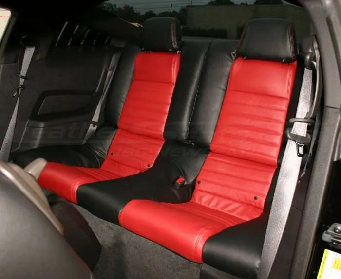 Ford Mustang Black and Red Rear Leather Seats