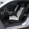 Ford Mustang installed leather kit - Black & White - Front interior drivers side wide angle