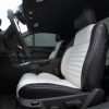 Ford Mustang installed leather kit - Black & White - Front drivers seat