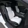 Ford Mustang installed leather kit - Black & White - Front interior - Front passenger