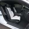 Ford Mustang installed leather kit - Black & White - Front passenger seat
