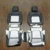 2014-2015 Honda Civic Upholstery Kit - Black - Back view of front seats and console lid cover,