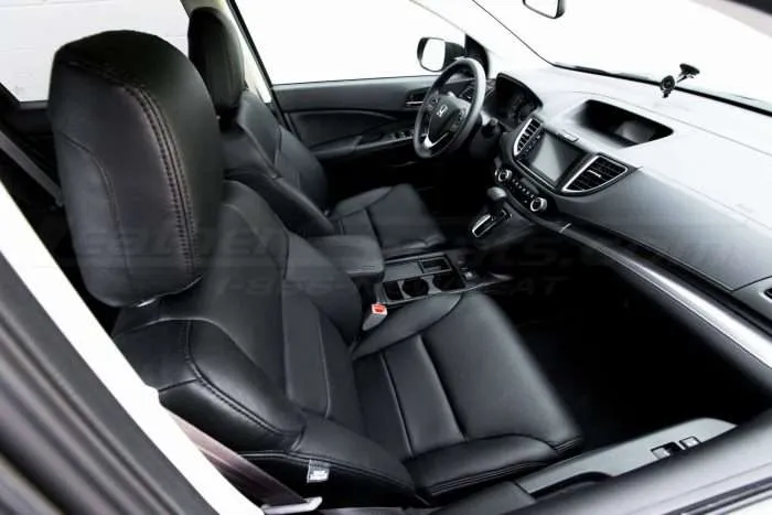 Honda CRV Leather Seat Kit - Black - Installed - Front passenger seat