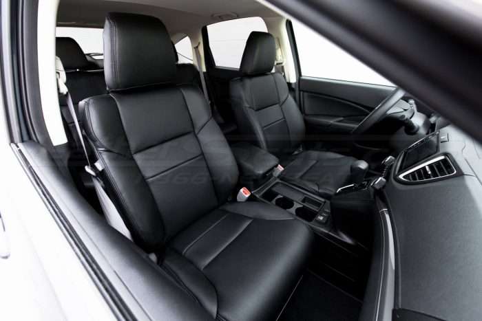 Honda CRV Leather Seat Kit - Black - Installed - 1st row interior