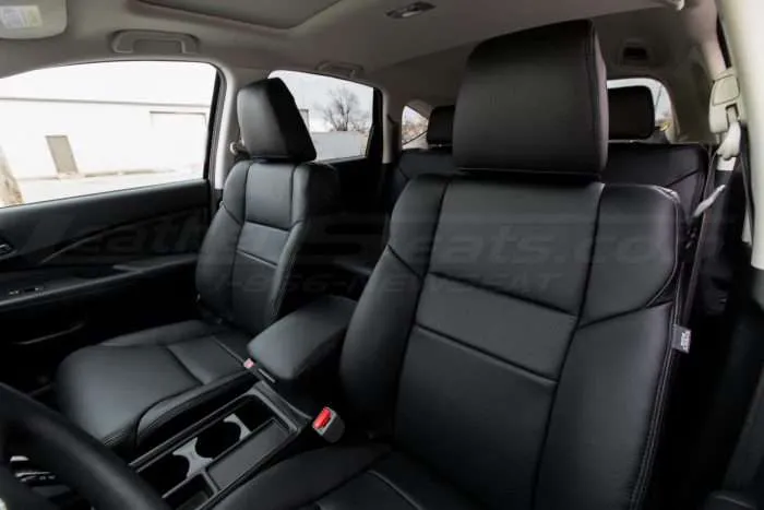 Honda CRV Leather Seat Kit - Black - Installed - Front interior