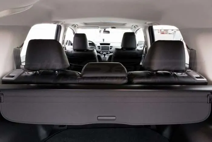 Honda CRV Leather Seat Kit - Black - Installed - Rear headrests