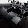 Honda CRV Leather Seat Kit - Black - Installed - View of console lid from backseat