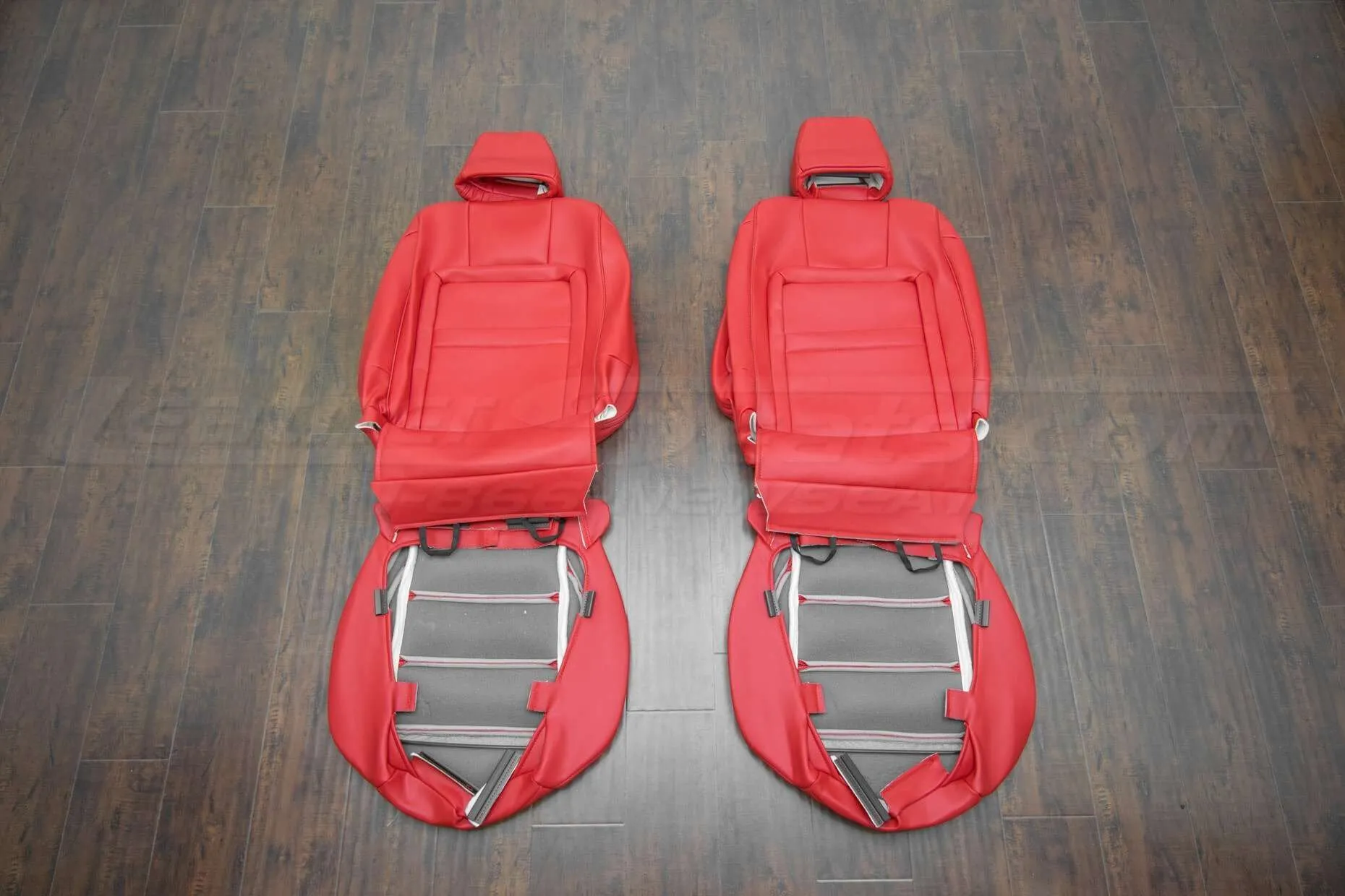 Ford Mustang Bright Red Upholstery Kit - Back of front seats