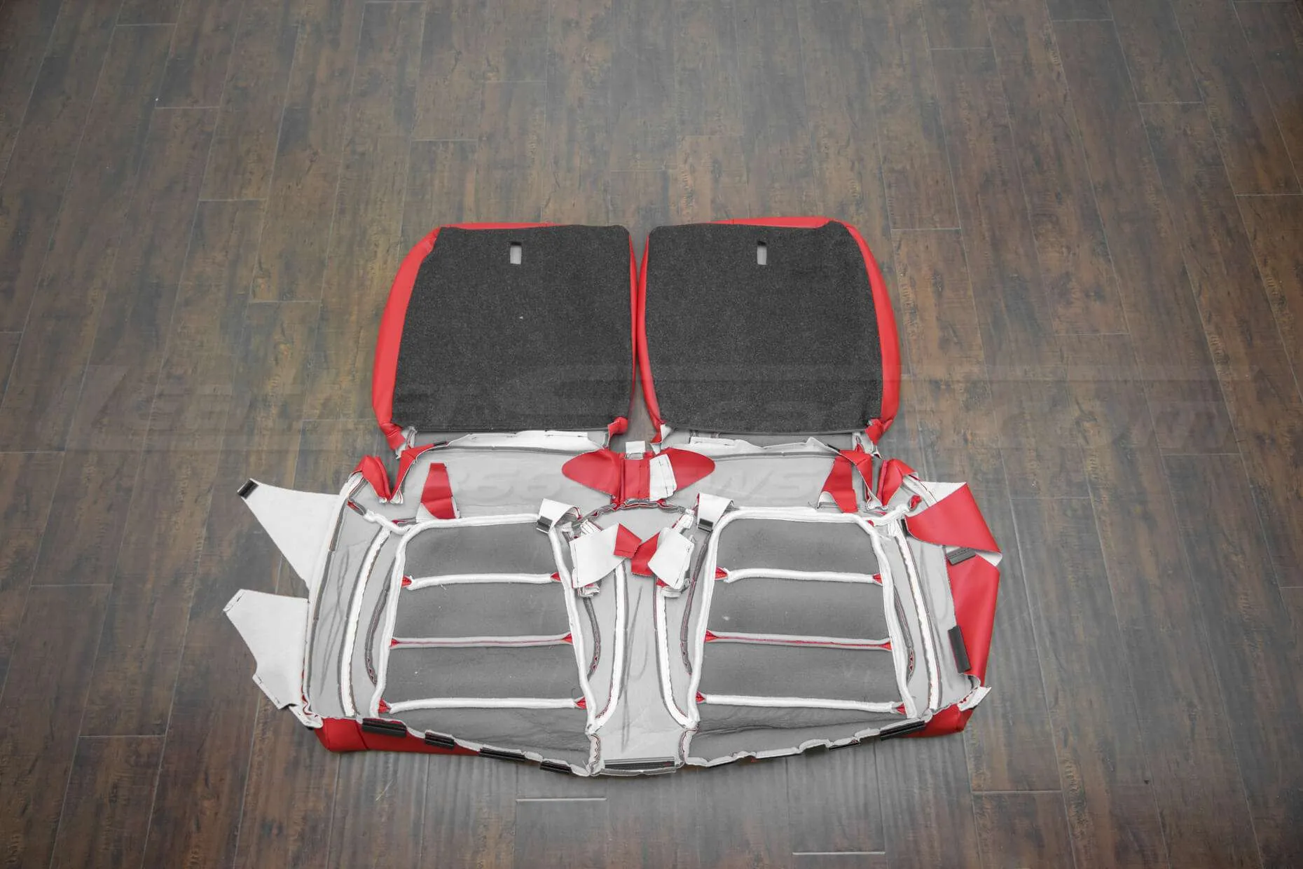 Ford Mustang Bright Red Upholstery Kit - Back of rear seats