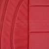 Ford Mustang Bright Red Upholstery Kit - Perforation and leather comparison with double-stitching