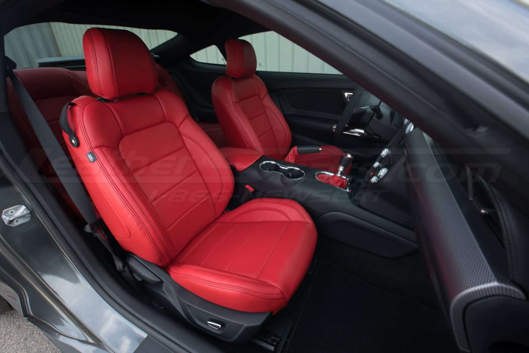 2015-2020 Ford Mustang install - Bright Red - Front Passenger