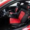 Ford Mustang installed leather kit - Black & Bright Red - Front seat interior