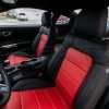 Ford Mustang installed leather kit - Black & Bright Red - Driver side Backrest & Headrest