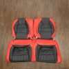 2015-2021 Ford Mustang Leather Upholstery Kit - Black & Bright Red - Rear seats
