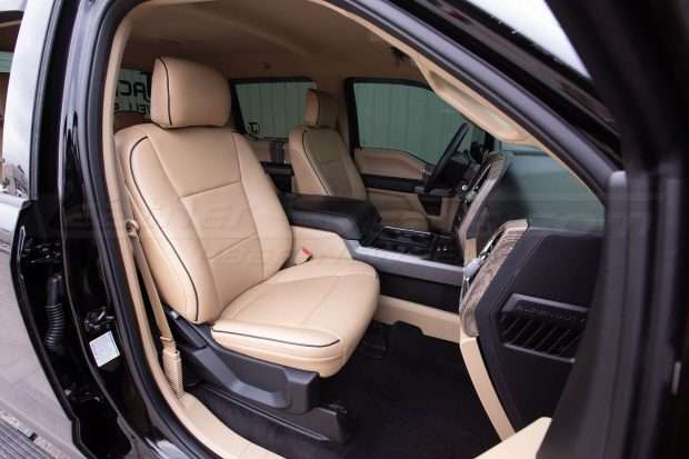 Ford Superduty Leather Seats - Installed - Front interior wide angle