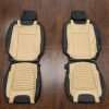 Ford Superduty Bespoke Leather Upholstery - Black & Bisque - Front seats