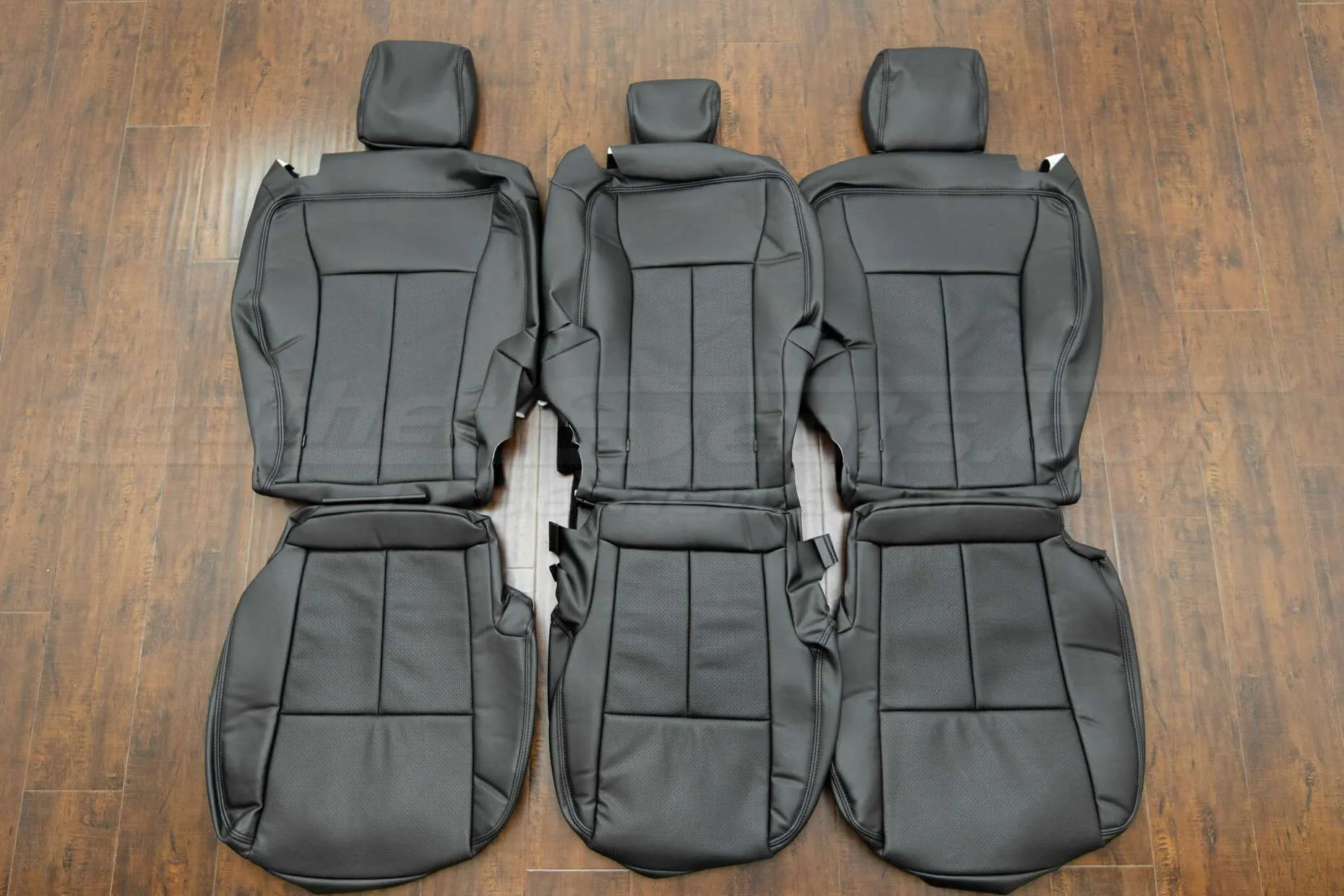 Ford Expedition Leather Upholstery Kit - Black - Rear seats
