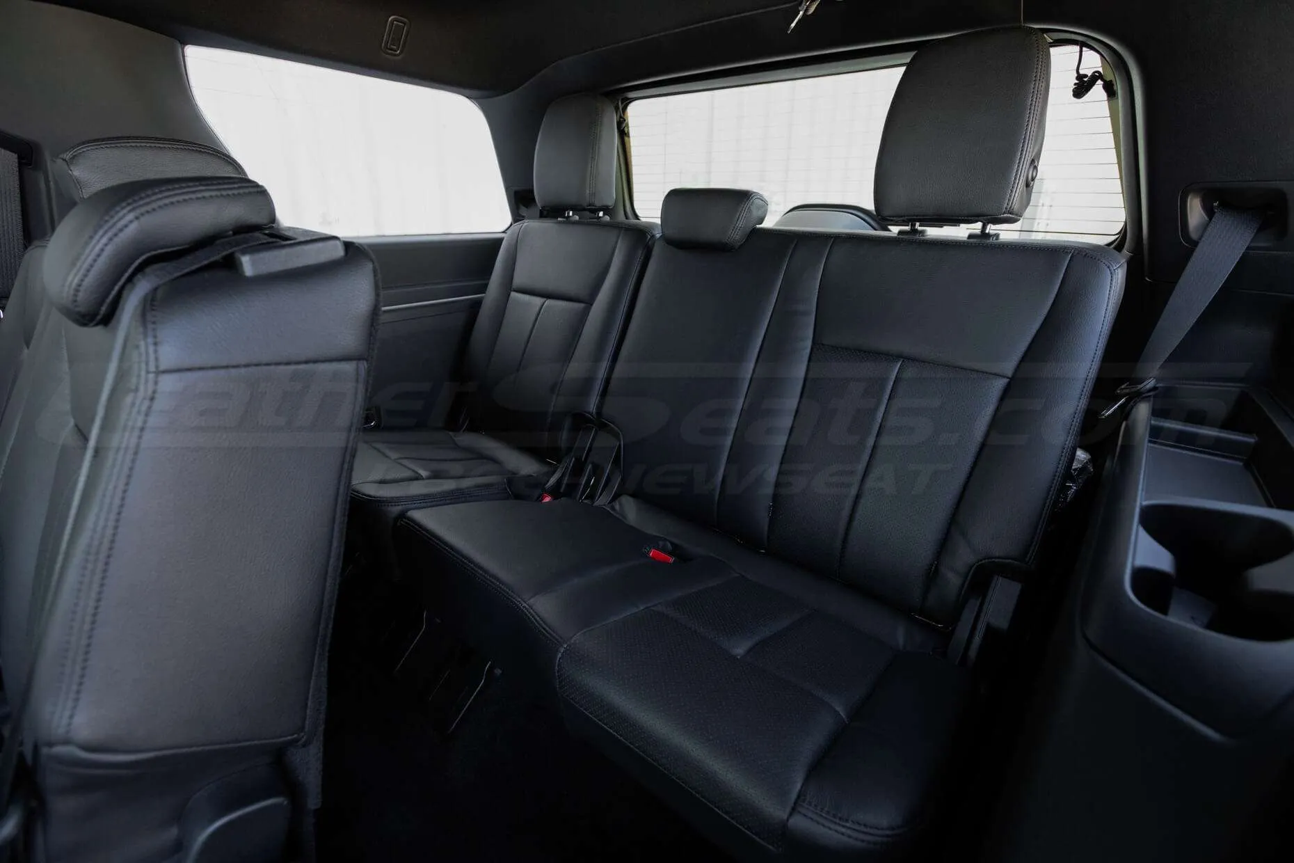 Ford Expedition Leather Upholstery Kit - Black - Installed - Third Row Seating