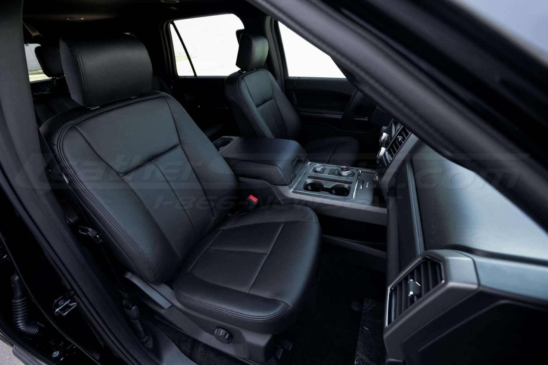 Ford Expedition Leather Upholstery Kit - Black - Installed - Front passenger seats