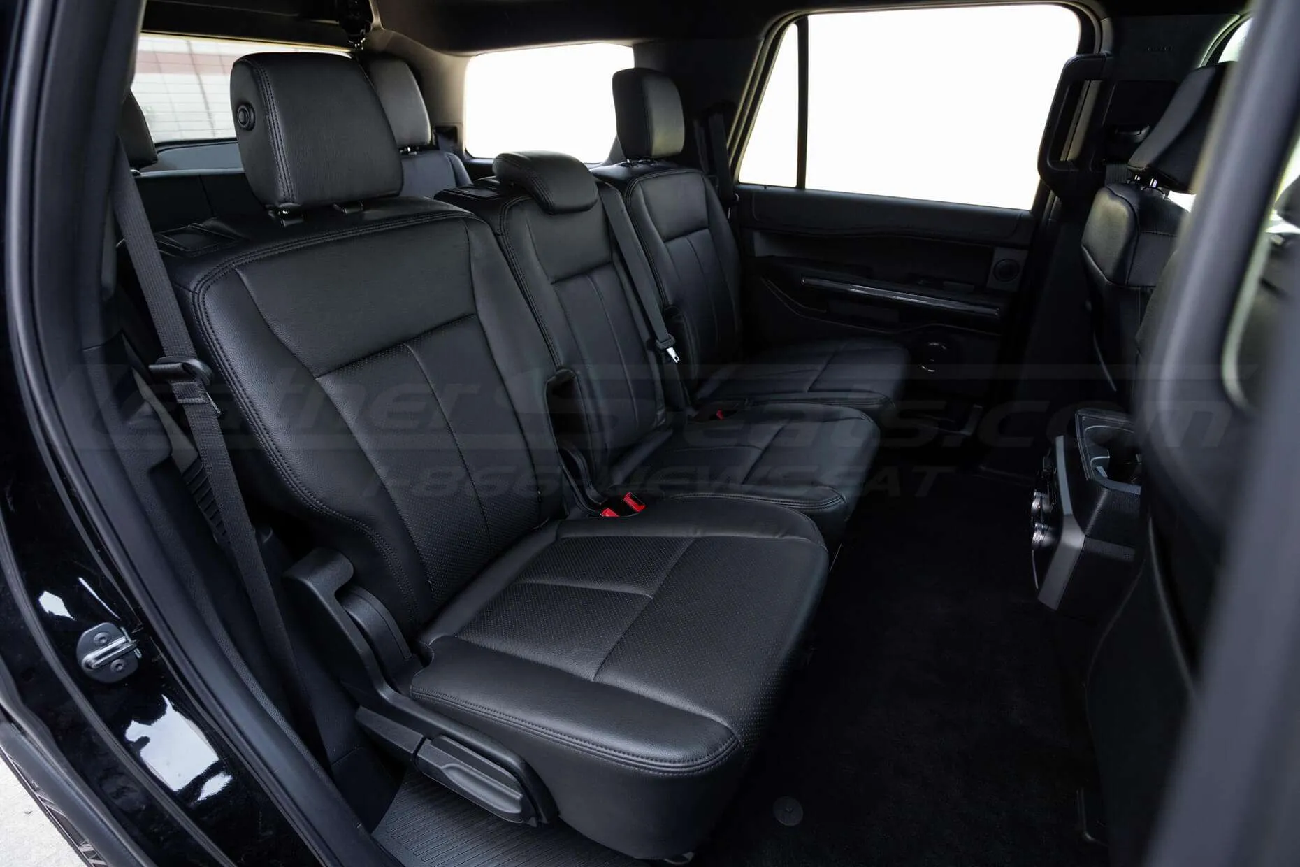 Ford Expedition Leather Upholstery Kit - Black - Installed - Middle row passenger side
