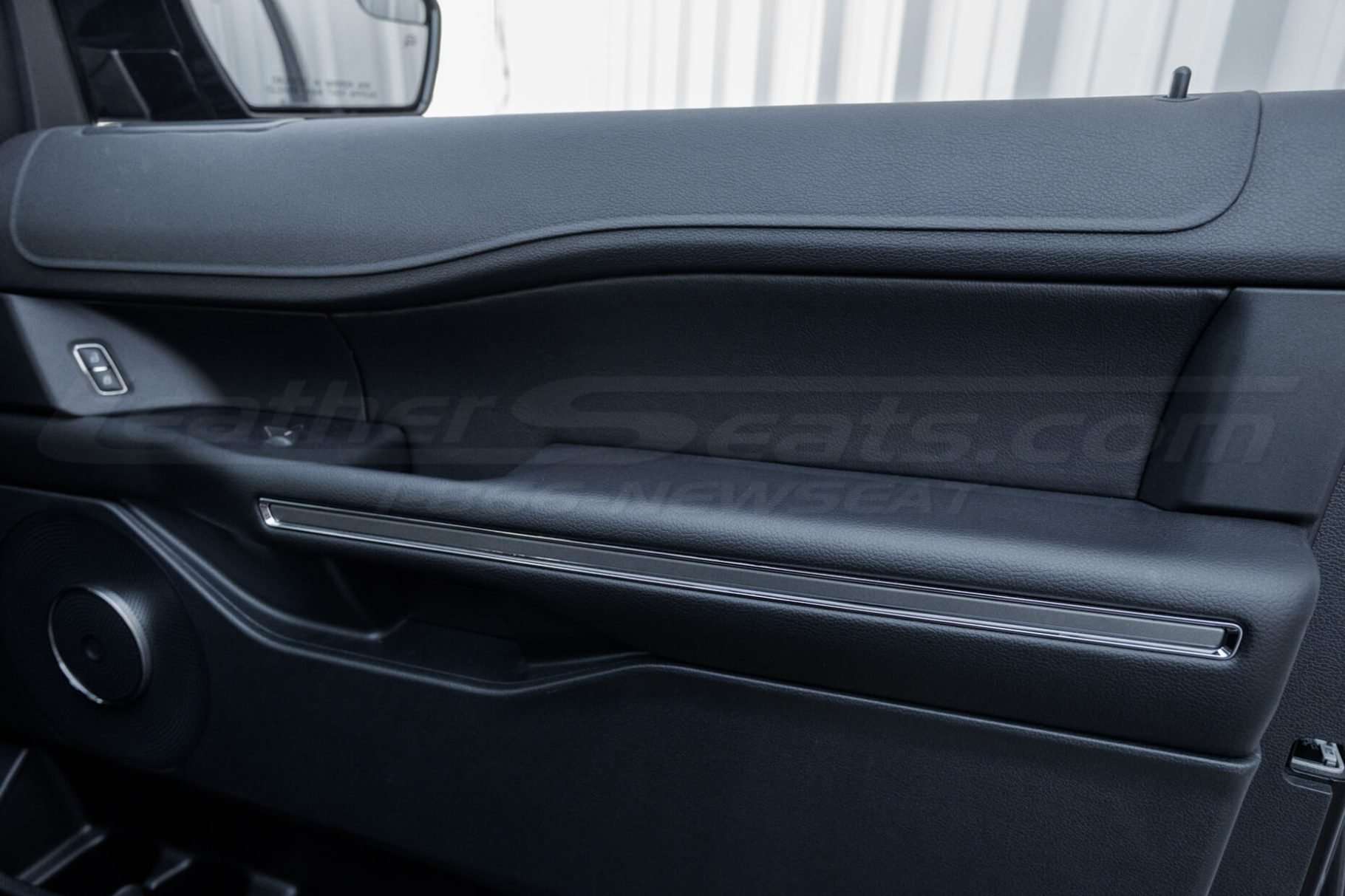 Ford Expedition Leather Upholstery Kit - Black - Installed - Door armrest insert