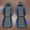 Ford Raptor Upholstery Kit - Black & Cobalt - Front seats
