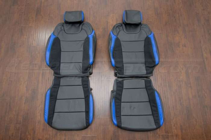 Ford Raptor Upholstery Kit - Black & Cobalt - Front seats