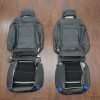 Ford Raptor Upholstery Kit - Black & Cobalt - Back view of front seats