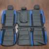 Ford Raptor Upholstery Kit - Black & Cobalt - Rear seats with armrest