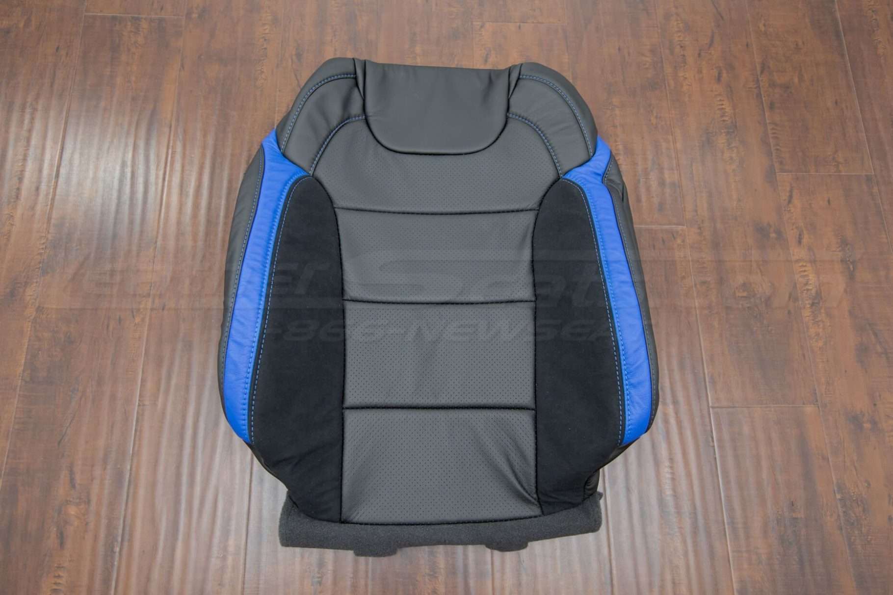 Ford Raptor Upholstery Kit - Black & Cobalt - Front backrest