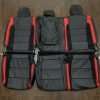 Ford Raptor Leather Upholstery Kit- Black & Bright Red - Rear seats