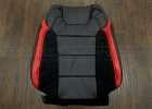 Ford Raptor Leather Upholstery Kit- Black & Bright Red - Front Backrest