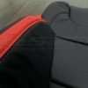 Ford Raptor Leather Upholstery Kit- Black & Bright Red - Suede wings and double stitching