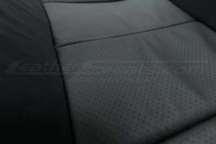 Ford Raptor Leather Upholstery Kit- Black & Bright Red - Perforated insert close-up