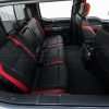 Ford Raptor installed upholstery kit - Black & Bright Red - Read seats overhead view