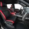 Ford Raptor installed upholstery kit - Black & Bright Red - Front passenger seat