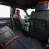 Ford Raptor installed upholstery kit - Black & Bright Red - Back of front seats